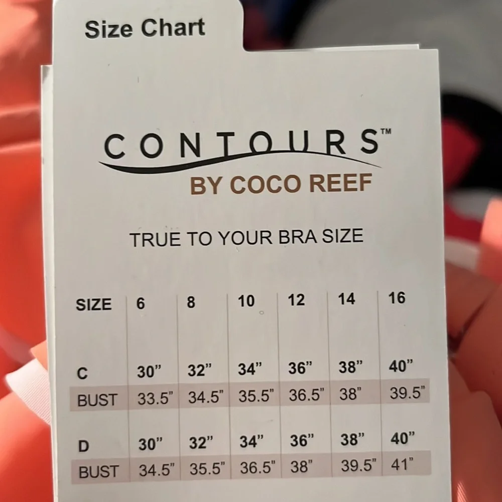 Coco Reef Contours Agate Petunia Ruffle Bandeau One Piece Swimsuit Size 12 - Picture 7 of 7